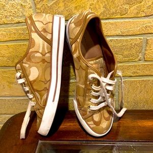 Brown coach sneakers